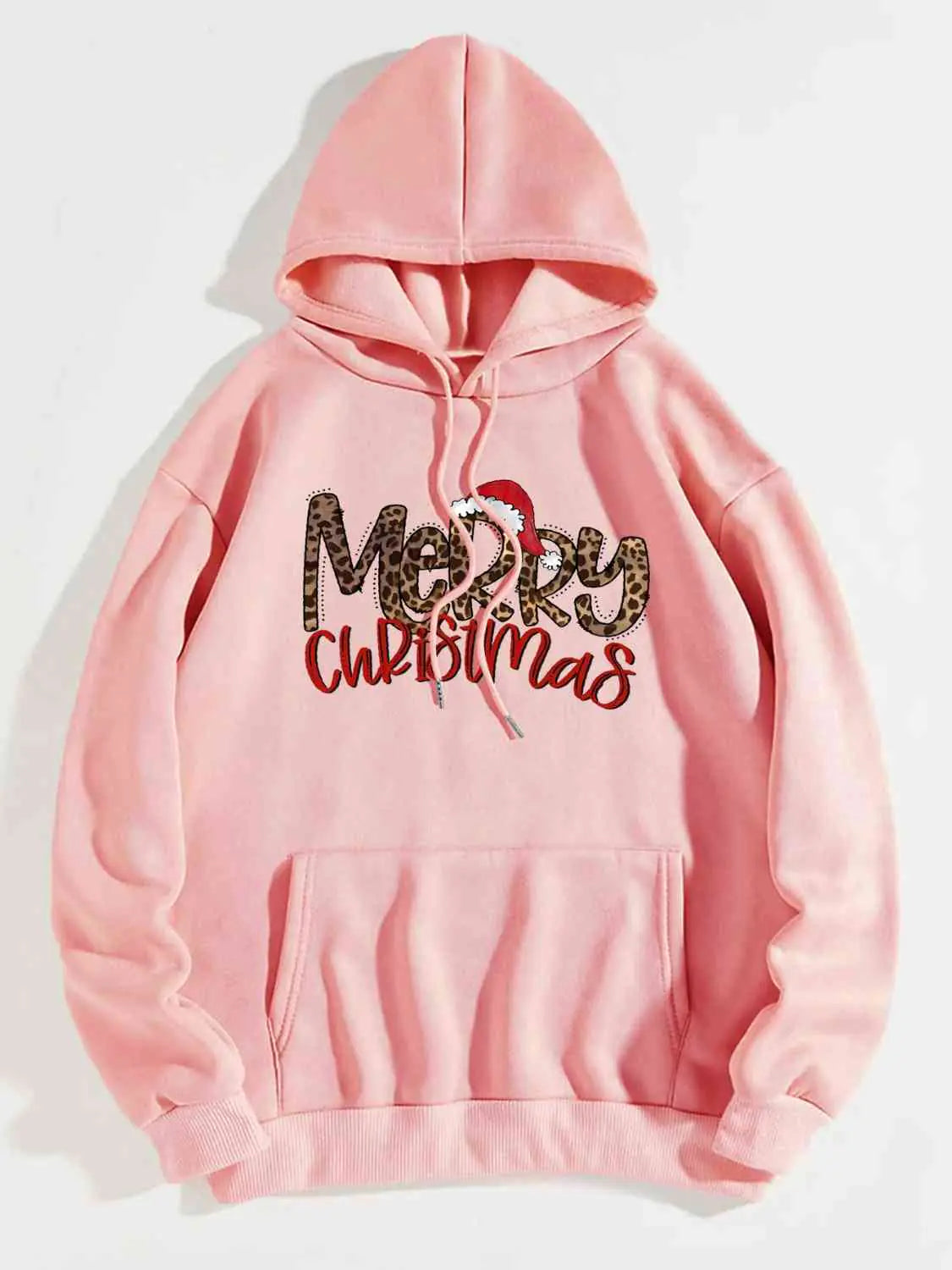 Christmas Graphic Drawstring Hoodie