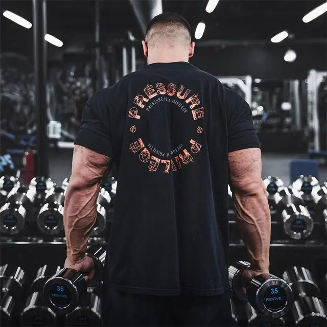 Men's Summer Printed Gym Sports Tee